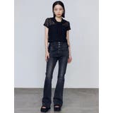 サイドオープンハイウエストフレアパギンス | EMODA | 詳細画像31 