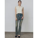 サイドオープンハイウエストフレアパギンス | EMODA | 詳細画像34 