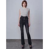 サイドオープンハイウエストフレアパギンス | EMODA | 詳細画像36 