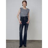 サイドオープンハイウエストフレアパギンス | EMODA | 詳細画像38 