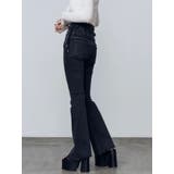 サイドオープンハイウエストフレアパギンス | EMODA | 詳細画像41 