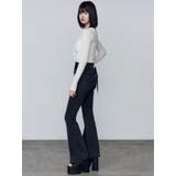 サイドオープンハイウエストフレアパギンス | EMODA | 詳細画像44 