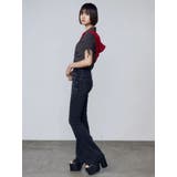 サイドオープンハイウエストフレアパギンス | EMODA | 詳細画像6 