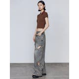 カットアウトルーズジーンズ | EMODA | 詳細画像32