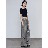 カットアウトルーズジーンズ | EMODA | 詳細画像33