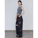 カットアウトルーズジーンズ | EMODA | 詳細画像36