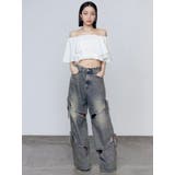 カットアウトルーズジーンズ | EMODA | 詳細画像41