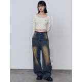 リボングラフィックルーズジーンズ | EMODA | 詳細画像24 