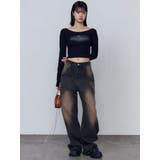 リボングラフィックルーズジーンズ | EMODA | 詳細画像25 