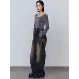 リボングラフィックルーズジーンズ | EMODA | 詳細画像28 