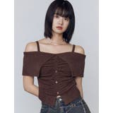 フロントボタンオフショルダーニット | EMODA | 詳細画像6