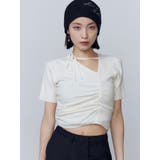 チョーカーギャザーショートスリーブニット | EMODA | 詳細画像24