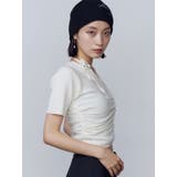 チョーカーギャザーショートスリーブニット | EMODA | 詳細画像25