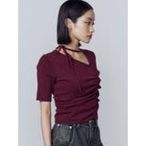 チョーカーギャザーショートスリーブニット | EMODA | 詳細画像30