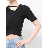 チョーカーギャザーショートスリーブニット | EMODA | 詳細画像37