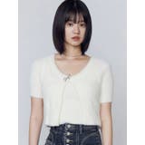 アイボリー | リボンチャームシャギーツインニット | EMODA