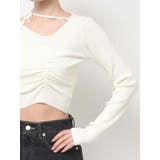 CHOKER GATHER LONG SLEEVE KNIT | EMODA | 詳細画像7 