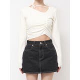 ホワイト | CHOKER GATHER LONG SLEEVE KNIT | EMODA