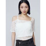 レーススキンフィットトップ | EMODA | 詳細画像1