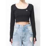 ブラック | クロスクロップフィットトップ | EMODA