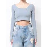 ブルー | クロスクロップフィットトップ | EMODA