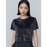 アイレットパールベロアTシャツ | EMODA | 詳細画像1