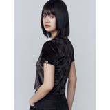 アイレットパールベロアTシャツ | EMODA | 詳細画像3