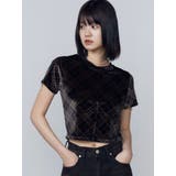 ライトミックス | アイレットパールベロアTシャツ | EMODA