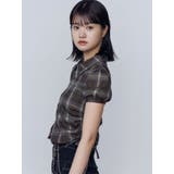 ストリングリボンジップシャツトップ | EMODA | 詳細画像3