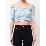 ブルー | フィットクロスバンドトップ | EMODA