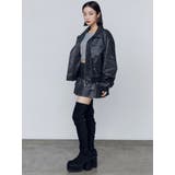 ヴィンテージフェイクレザーブルゾン | EMODA | 詳細画像11 