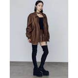 ヴィンテージフェイクレザーブルゾン | EMODA | 詳細画像43 