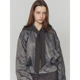 スカーフフーディナイロンブルゾン | EMODA | 詳細画像4 