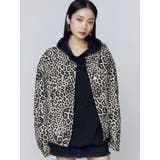 アイボリー | オーバーポケットレオパードブルゾン | EMODA