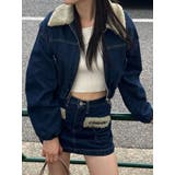 ボアカラーデニムブルゾン | EMODA | 詳細画像2 