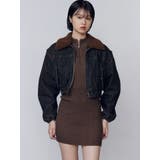 ボアカラーデニムブルゾン | EMODA | 詳細画像24 