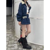 ボアカラーデニムブルゾン | EMODA | 詳細画像4 