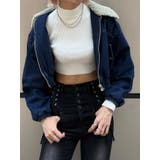 ボアカラーデニムブルゾン | EMODA | 詳細画像7 