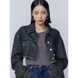 ショートデニムブルゾン | EMODA | 詳細画像21 