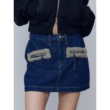 ブルー | ボアポケットミニスカート | EMODA