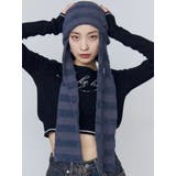 グレー | ストライプシャギー2WAYビーニー | EMODA