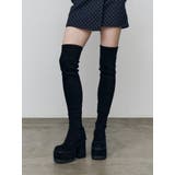 スクエアフィットロングブーツ | EMODA | 詳細画像1 