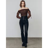 スーパーハイウエストフレアパギンス | EMODA | 詳細画像41 