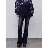 スリーレスアップハイウエストフレアパギンス | EMODA | 詳細画像3