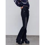 スリーレスアップハイウエストフレアパギンス | EMODA | 詳細画像5