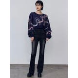 スリーレスアップハイウエストフレアパギンス | EMODA | 詳細画像8