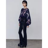 スリーレスアップハイウエストフレアパギンス | EMODA | 詳細画像9