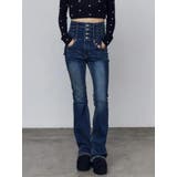 インディゴ | スリーレスアップハイウエストフレアパギンス | EMODA