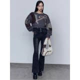 リボンハイウエストフレアパギンス | EMODA | 詳細画像16 