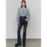 リボンハイウエストフレアパギンス | EMODA | 詳細画像20 